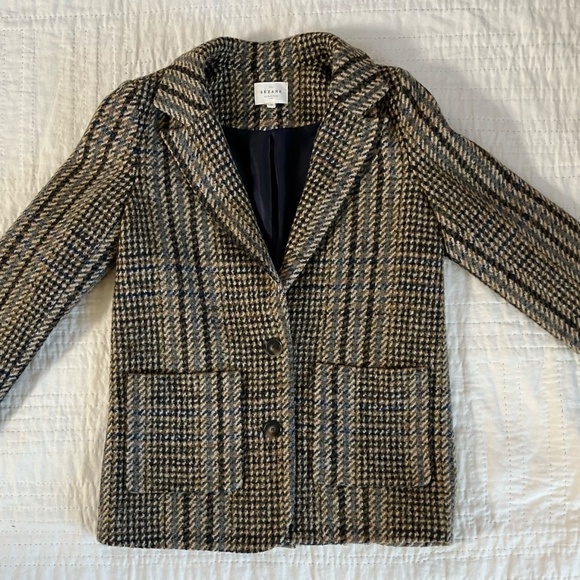 Sezane Jack Jacket in Portsmouth Check - Picture 4 of 16